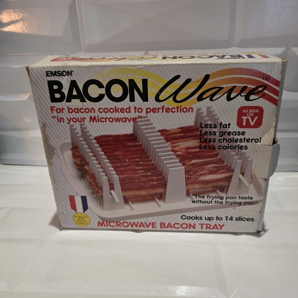 The Original Bacon Wave Microwave Bacon Tray As Seen on TV Complete Set